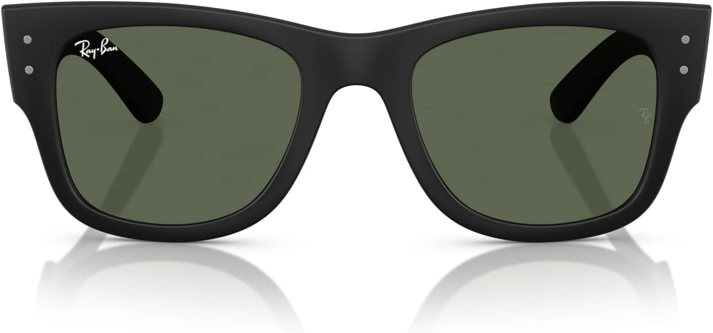 عینک آفتابی مربعی ری-بن مدل RB4840S Mega Wayfarer Liteforce، مشکی شنی/سبز تیره، 50 میلی متر