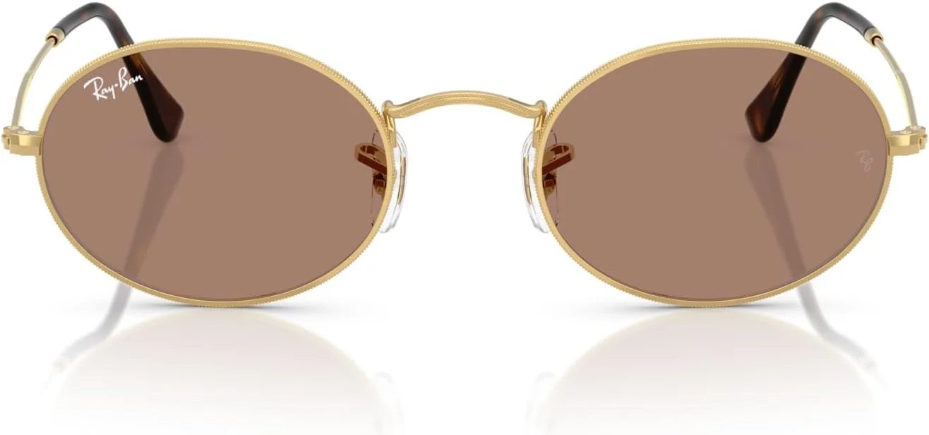 عینک آفتابی بیضی شکل ری-بن مدل RB3547، طلایی/بنفش روشن، سایز 51 میلی‌متر