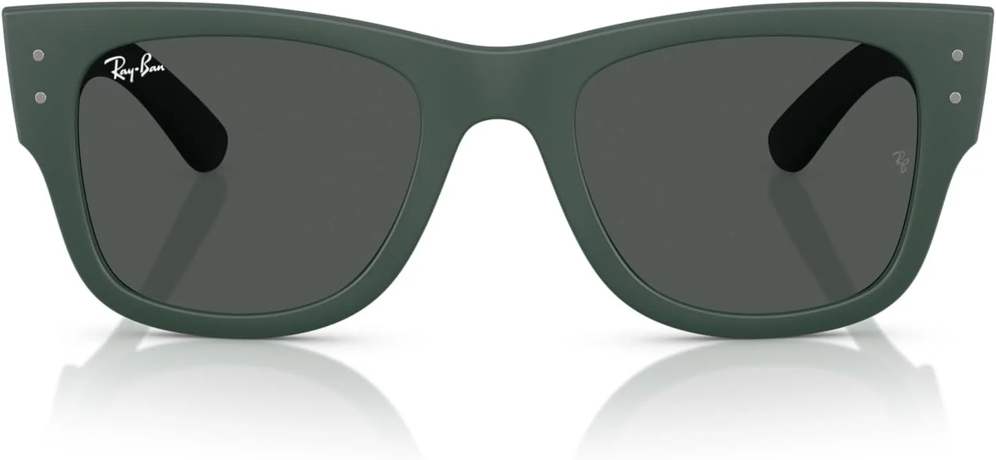 عینک آفتابی ری-بن مدل RB4840S Mega Wayfarer Liteforce مربعی، سبز شنی/خاکستری تیره، 50 میلی‌متر
