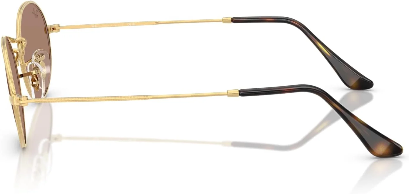 عینک آفتابی بیضی شکل ری-بن مدل RB3547، طلایی/بنفش روشن، سایز 51 میلی‌متر