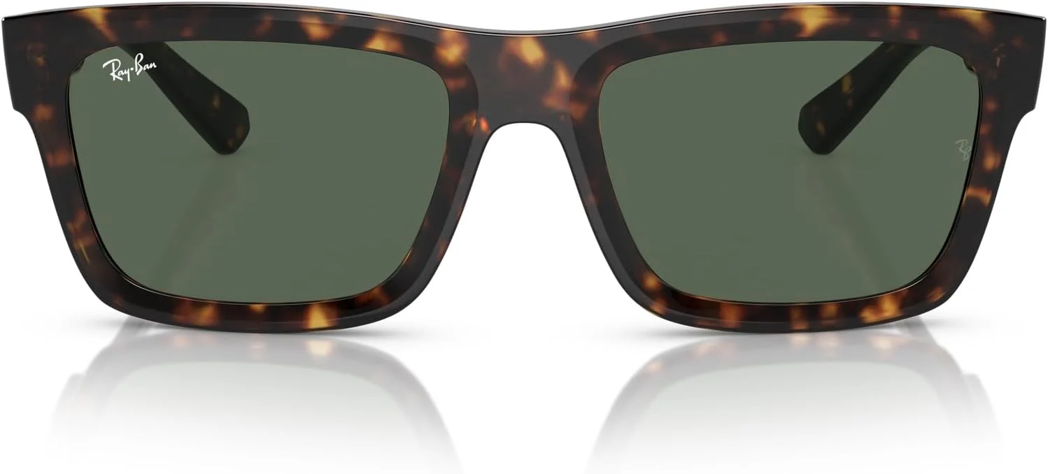 عینک آفتابی مستطیلی مردانه ری-بن مدل RB4396 Warren، هاوانا/سبز تیره، 54 میلی متر