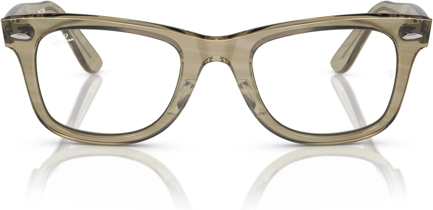 عینک آفتابی مربعی ری-بن مدل RB2140 Original Wayfarer، فتوکرومیک راه راه خاکستری/تغییر رنگ شفاف به یاقوتی کبود، 50 میلی متر