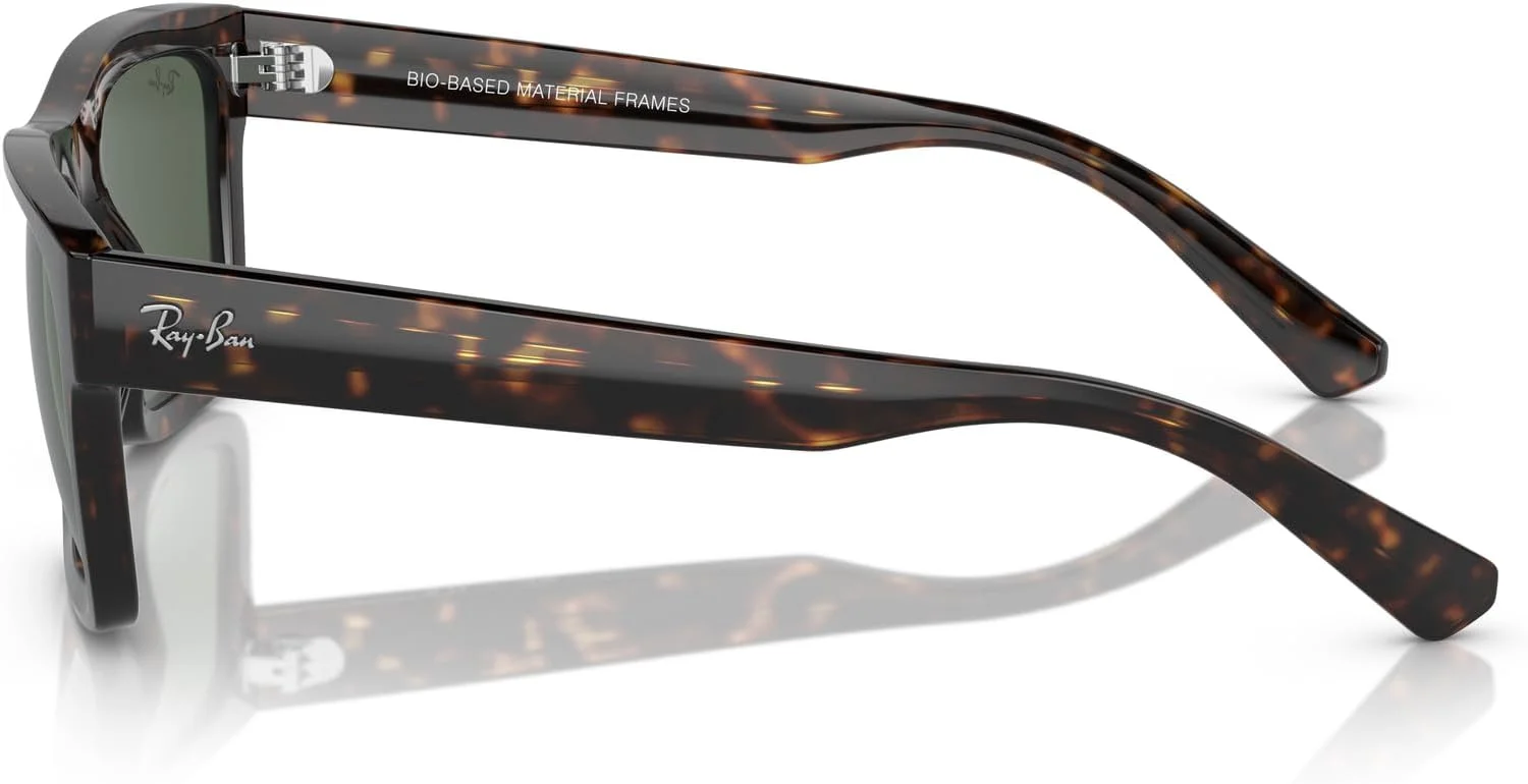 عینک آفتابی مستطیلی مردانه ری-بن مدل RB4396 Warren، هاوانا/سبز تیره، 54 میلی متر