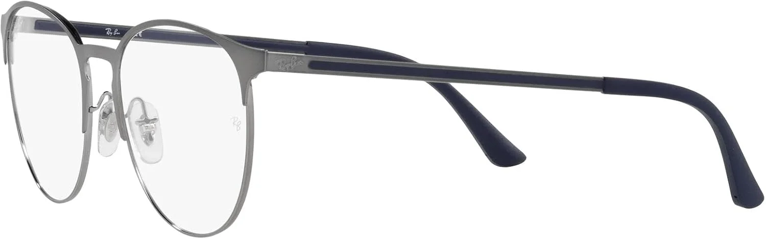 فریم عینک طبی گرد فلزی ری-بن RX6375، رنگ عنابی روی آریستا/لنز نمایشی