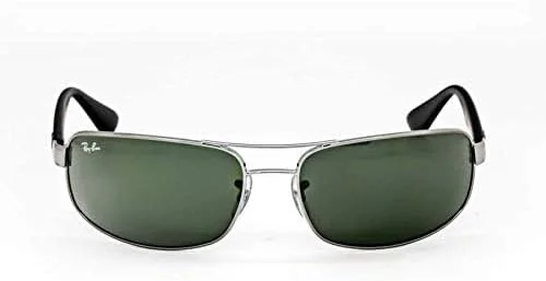 ری-بن RB3445 - فریم خاکستری نوک مدادی، عدسی کریستال سبز 61 میلی‌متر غیر پلاریزه