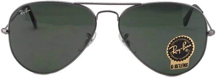 عینک آفتابی خلبانی مردانه ری-بن G15-XLT آینه ای - Gunmetal 64mm, 58