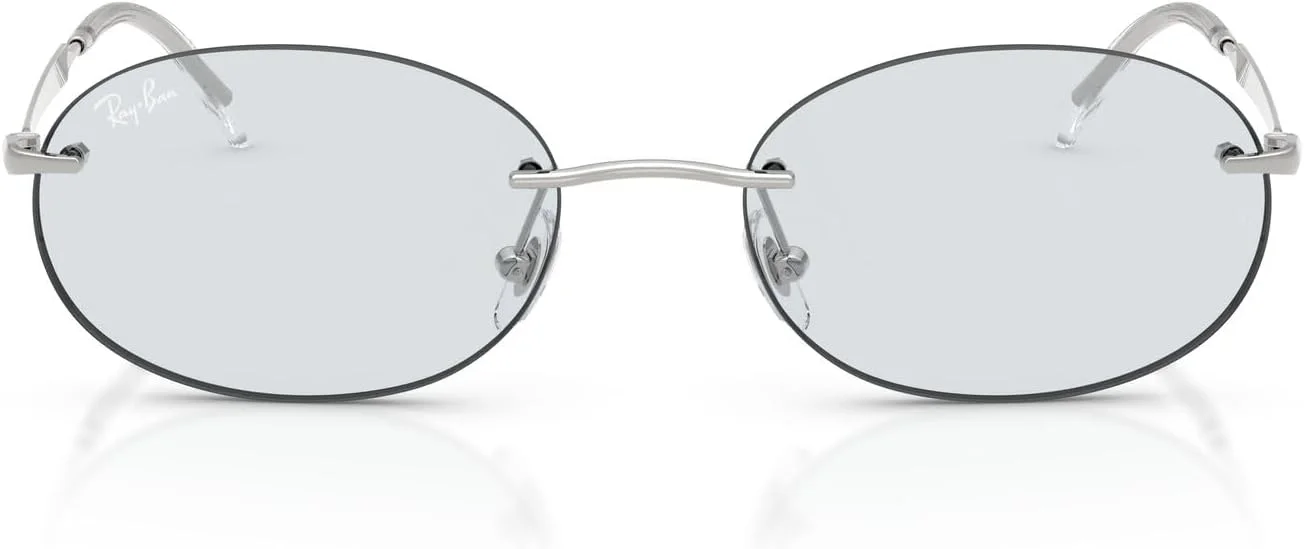 عینک آفتابی بیضی پلاریزه ری-بن RB3767، نقره ای/ فتوکرومیک یاقوت کبود تیره، 54 میلی متر