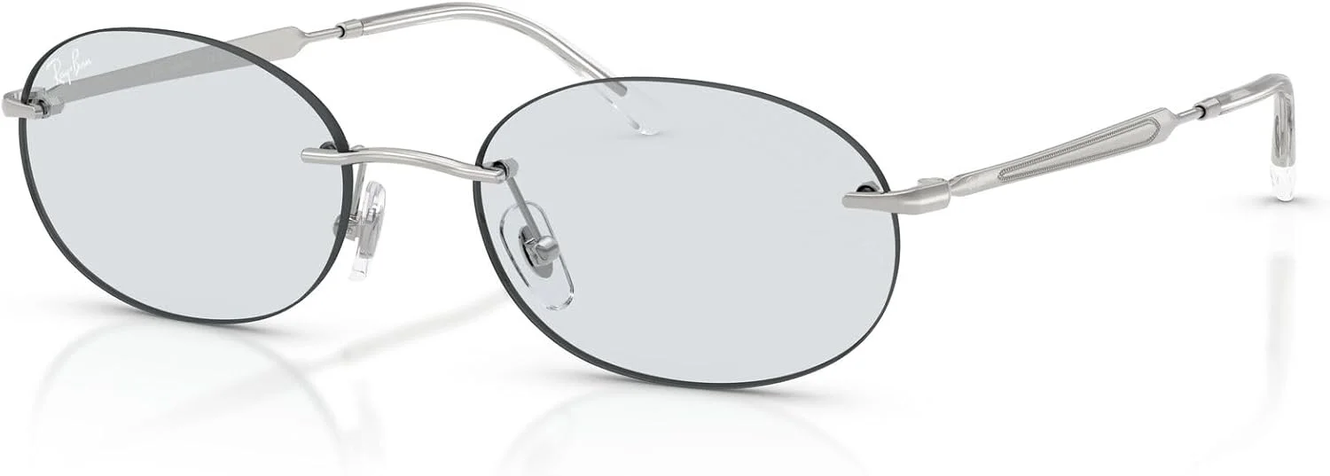 عینک آفتابی بیضی پلاریزه ری-بن RB3767، نقره ای/ فتوکرومیک یاقوت کبود تیره، 54 میلی متر