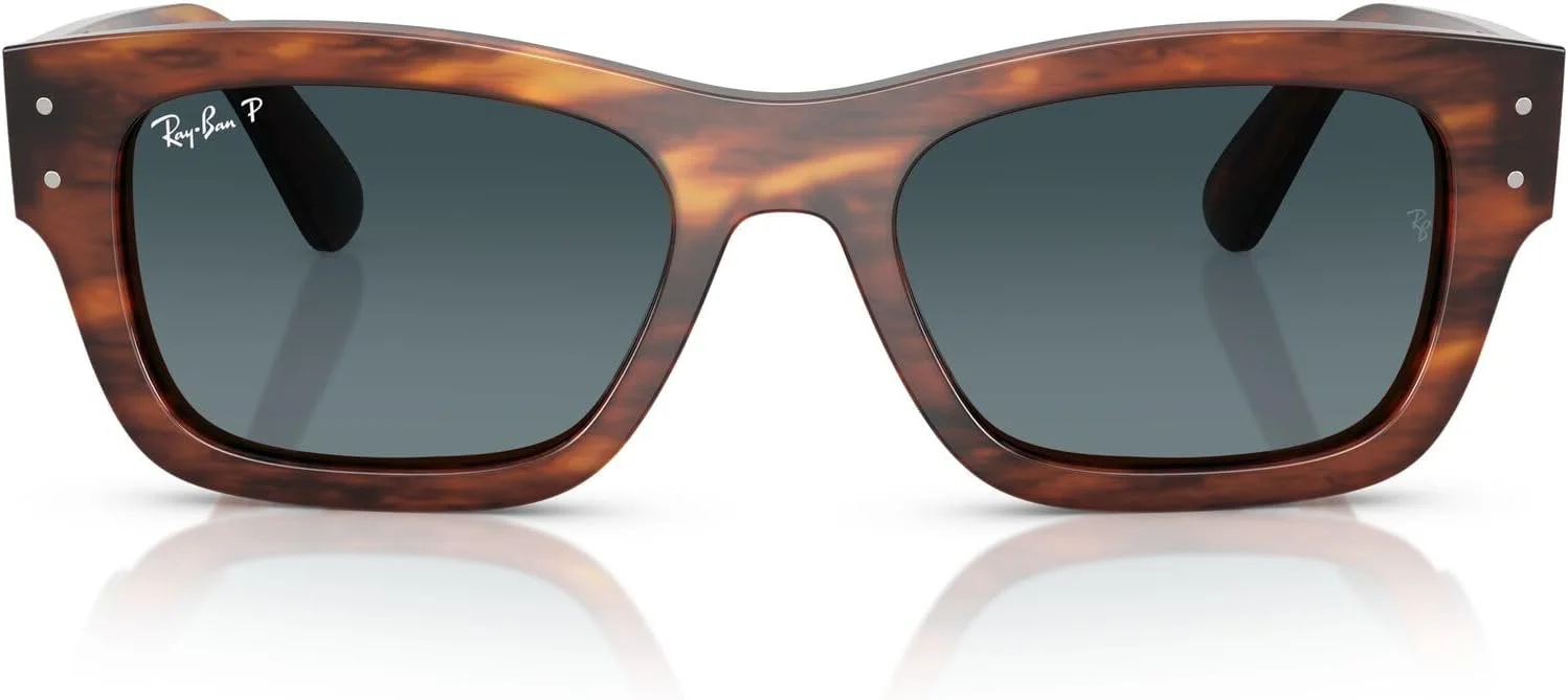 عینک آفتابی مستطیلی ری-بن مدل RB7683S Joseph، هاوانای راه راه/آبی گرادیان، 55 میلی متر