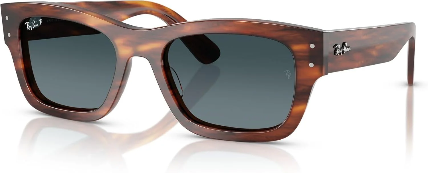 عینک آفتابی مستطیلی ری-بن مدل RB7683S Joseph، هاوانای راه راه/آبی گرادیان، 55 میلی متر