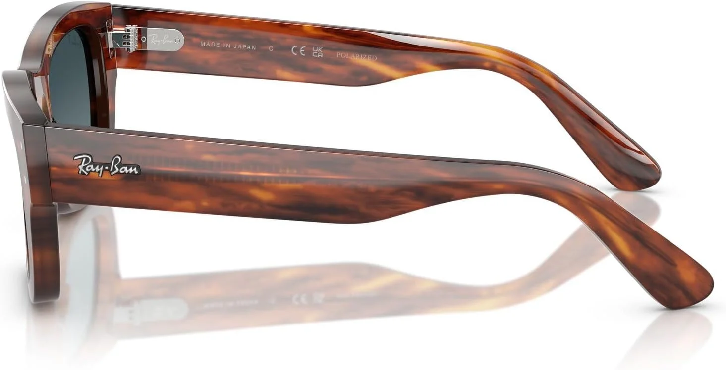 عینک آفتابی مستطیلی ری-بن مدل RB7683S Joseph، هاوانای راه راه/آبی گرادیان، 55 میلی متر