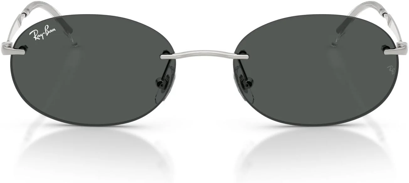 عینک آفتابی بیضی شکل ری-بن مدل RB3767، نقره‌ای/خاکستری تیره، سایز 54 میلی‌متر
