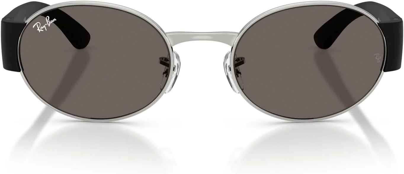 عینک آفتابی بیضی شکل ری-بن مدل RB3770، نقره ای/خاکستری تیره، سایز 52 میلی متر