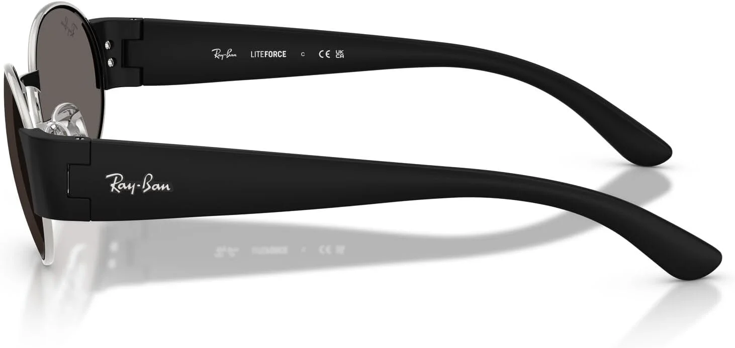 عینک آفتابی بیضی شکل ری-بن مدل RB3770، نقره ای/خاکستری تیره، سایز 52 میلی متر