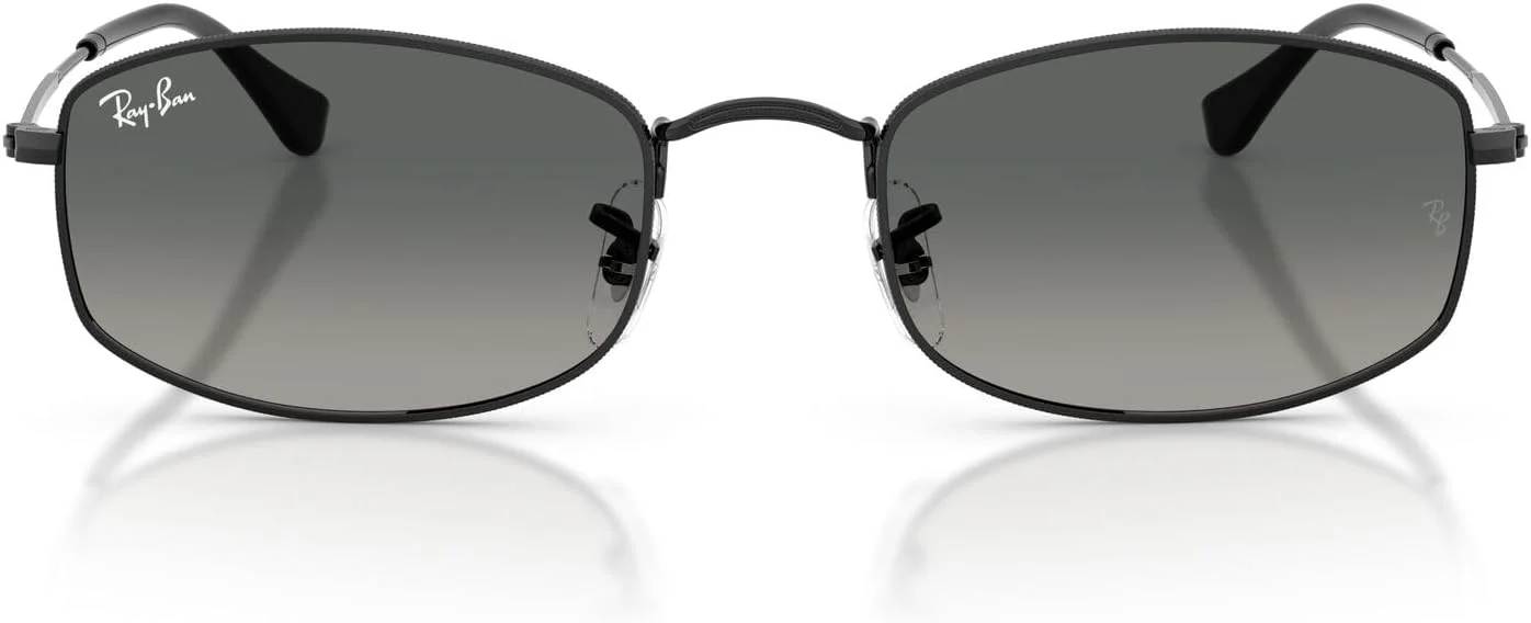 عینک آفتابی بیضی شکل ری-بن مدل RB3832، مشکی/خاکستری تدریجی، 55 میلی‌متر