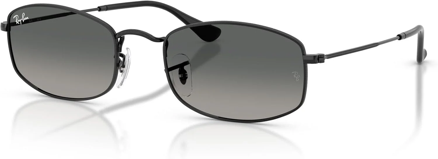 عینک آفتابی بیضی شکل ری-بن مدل RB3832، مشکی/خاکستری تدریجی، 55 میلی‌متر