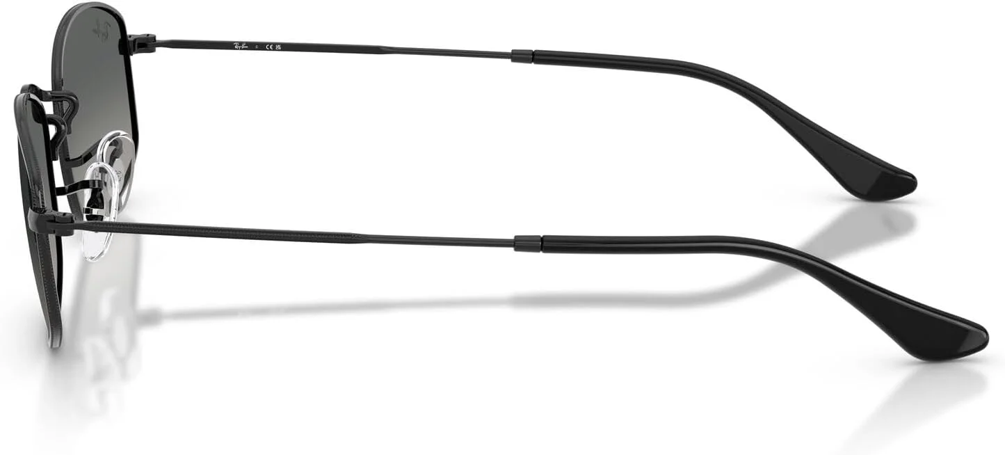 عینک آفتابی بیضی شکل ری-بن مدل RB3832، مشکی/خاکستری تدریجی، 55 میلی‌متر