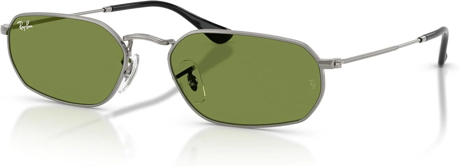 عینک آفتابی بیضی شکل ری-بن مدل RB3947، رنگ نوک مدادی/سبز، سایز 54 میلی متر