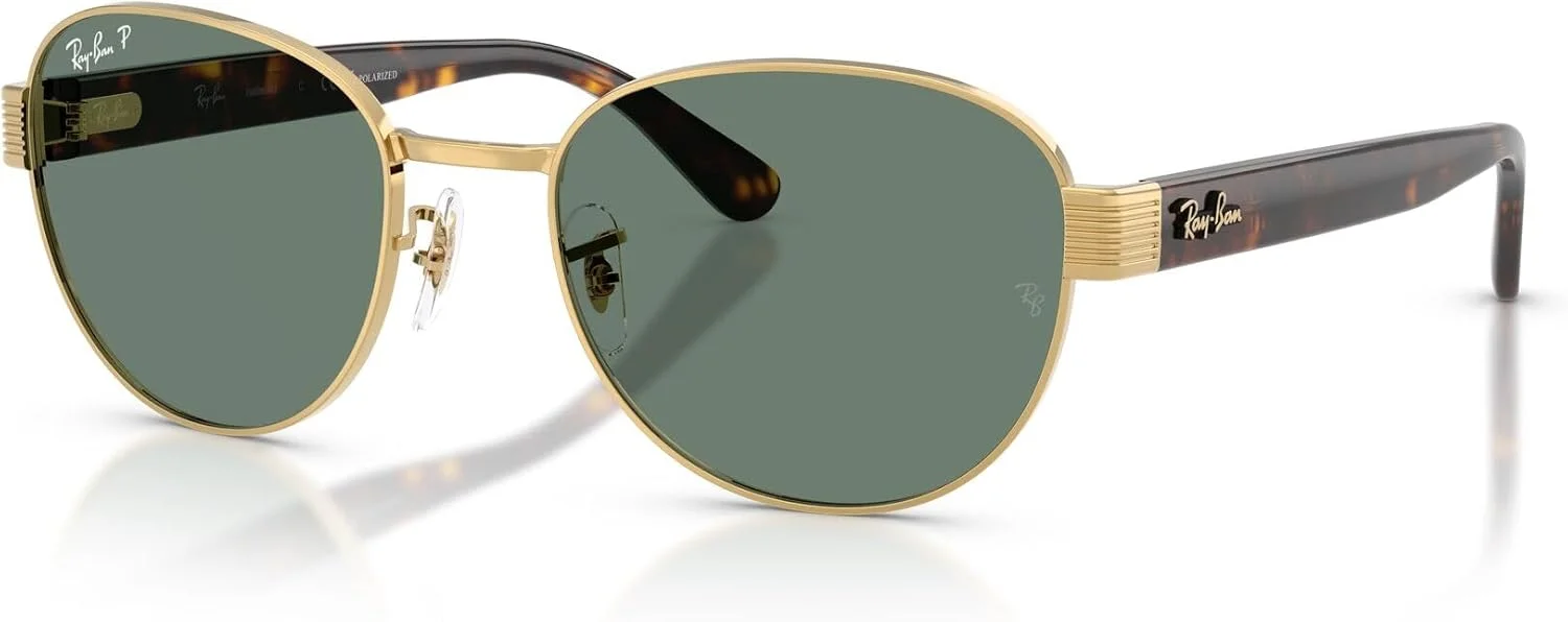 عینک آفتابی مربعی ری-بن RB3766CH Chromance، طلایی/خاکستری پلاریزه، 54 میلی متر