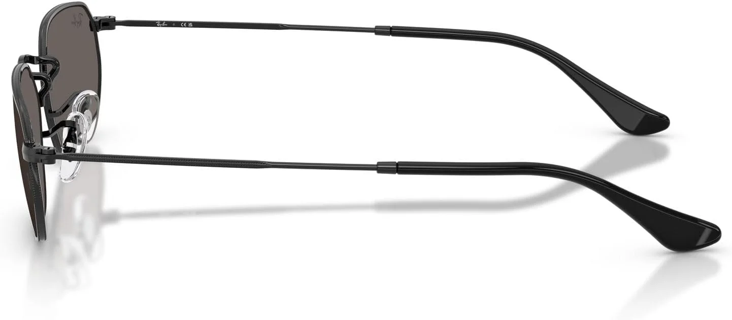 عینک آفتابی بیضی شکل ری-بن مدل RB3947، مشکی/خاکستری تیره، 54 میلی متر