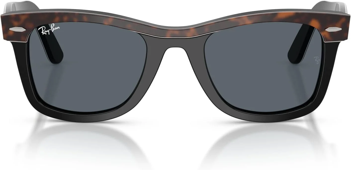 عینک آفتابی مربعی ری-بن مدل RB2240 Street Neat I، هاوانا روی مشکی/آبی، سایز 50 میلی‌متر