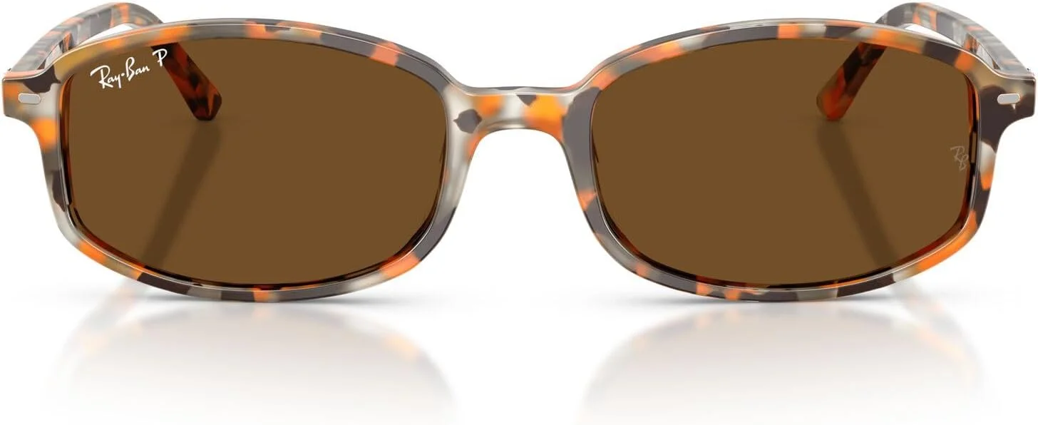 عینک آفتابی مستطیلی ری-بن مدل RB2232 Sam، هاوانا قهوه ای خاکستری/قهوه ای پلاریزه، 54 میلی متر