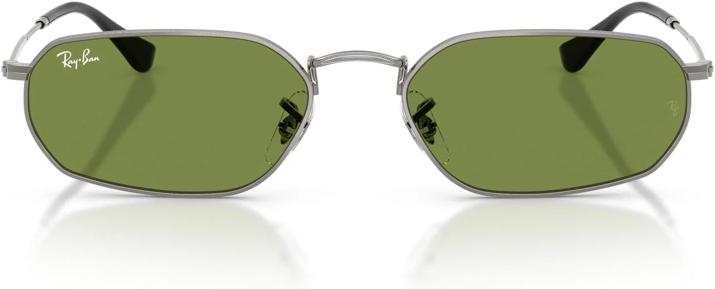 عینک آفتابی بیضی شکل ری-بن مدل RB3947، رنگ نوک مدادی/سبز، سایز 57 میلی‌متر