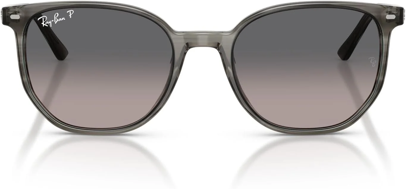 عینک آفتابی مربعی ری-بن مدل RB2197 Elliot، خاکستری راه راه/گرادیان خاکستری پلاریزه، سایز 52 میلی متر