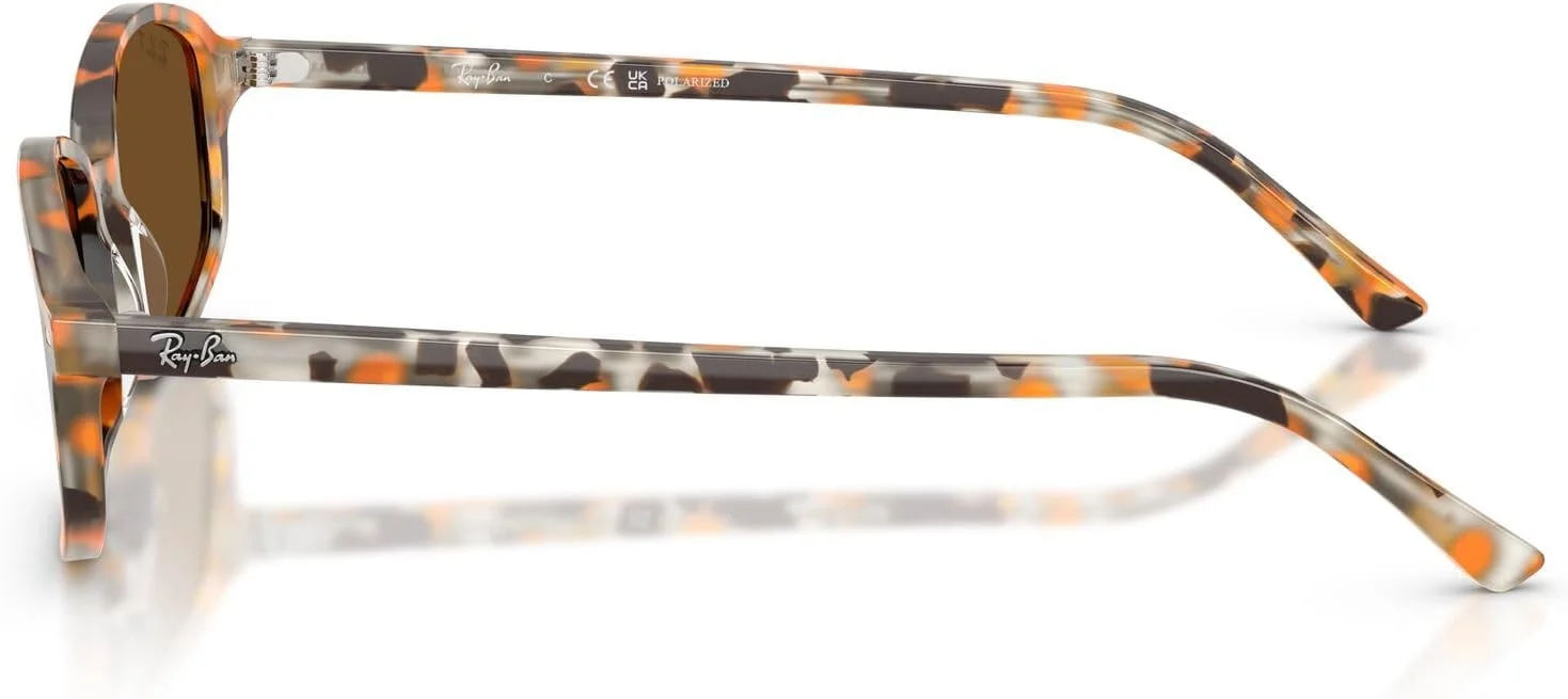 عینک آفتابی مستطیلی ری-بن مدل RB2232 Sam، هاوانا قهوه ای خاکستری/قهوه ای پلاریزه، 54 میلی متر