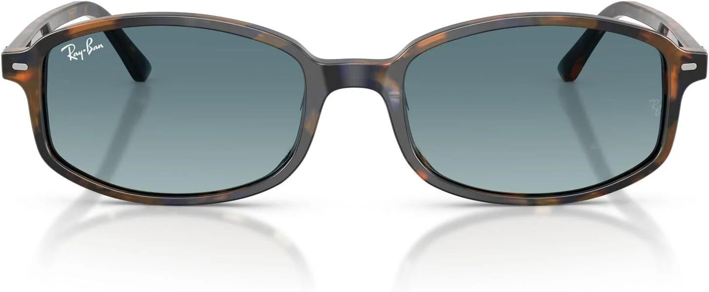 عینک آفتابی مستطیلی ری-بن مدل RB2232 Sam، زرد/آبی هاوانا/خاکستری گرادیان آبی، سایز 56 میلی‌متر