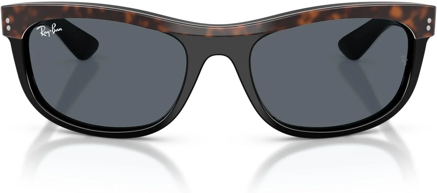 عینک آفتابی مستطیلی ری-بن مدل RB2489 Street Neat II، هاوانا روی مشکی/آبی، سایز 62 میلی‌متر