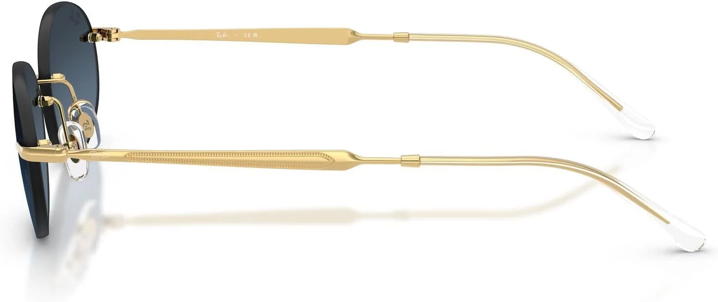 عینک آفتابی بیضی شکل ری-بن مدل RB3767، طلایی/آبی گرادیان خاکستری تیره، 54 میلی‌متر