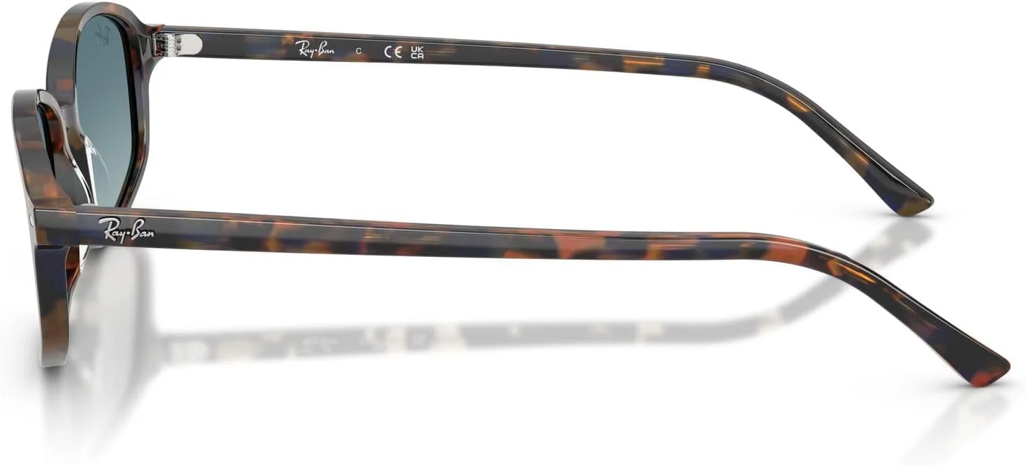 عینک آفتابی مستطیلی ری-بن مدل RB2232 Sam، زرد/آبی هاوانا/خاکستری گرادیان آبی، سایز 56 میلی‌متر