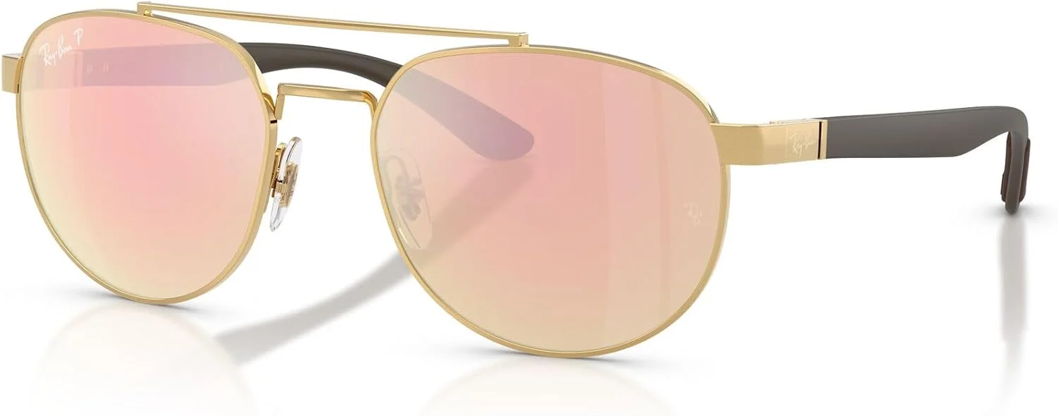 عینک آفتابی گرد Ray-Ban RB3736CH Chromance، طلایی/نارنجی آینه ای صورتی پلاریزه، 56 میلی متر عینک آفتابی گرد Ray-Ban RB3736CH Chromance، طلایی/نارنجی آینه ای صورتی پلاریزه، 56 میلی متر