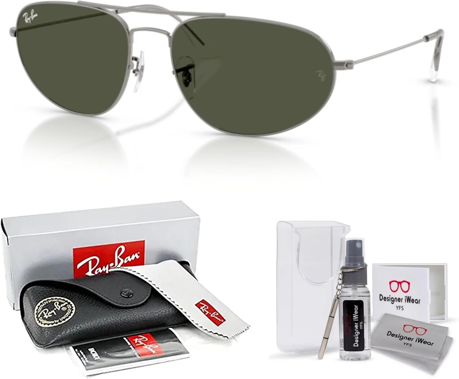 عینک آفتابی خلبانی ری-بن RB3945 Explorer 4، رنگ نوک مدادی/سبز، سایز 60 میلی متر عینک آفتابی خلبانی ری-بن RB3945 Explorer 4، رنگ نوک مدادی/سبز، سایز 60 میلی متر