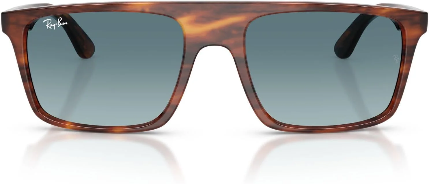 عینک آفتابی مربعی ری-بن مدل RB2222، هاوانای راه راه / خاکستری گرادیان آبی، 55 میلی متر