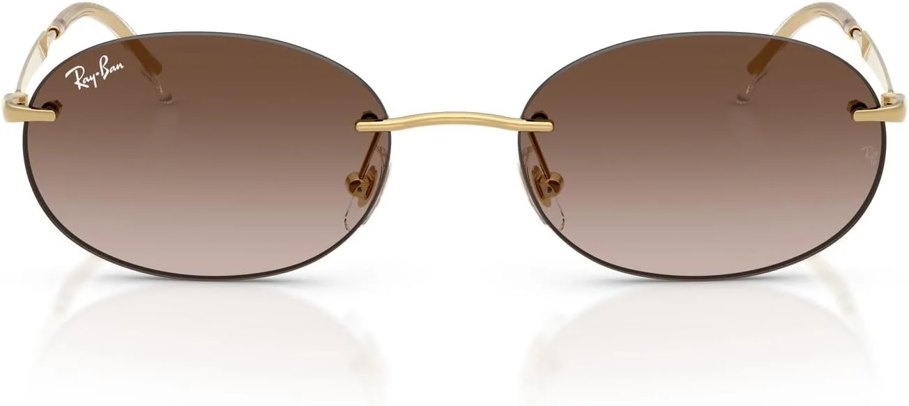 عینک آفتابی بیضی شکل ری-بن مدل RB3767، طلایی/قهوه ای گرادیان، 54 میلی متر