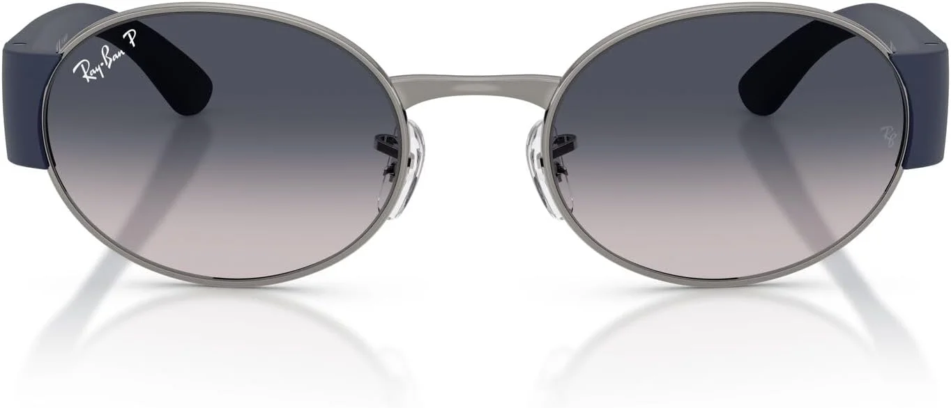عینک آفتابی بیضی شکل ری-بن مدل RB3770، رنگ نوک مدادی/آبی گرادیان پلاریزه، سایز 52 میلی‌متر