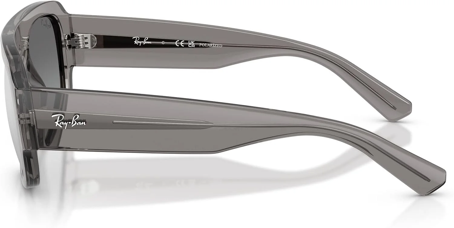 عینک آفتابی مستطیلی ری-بن مدل RB2218، طوسی شفاف/نقرهای آینهای گرادیانی پلاریزه، سایز 55 میلیمتر عینک آفتابی مستطیلی ری-بن مدل RB2218، طوسی شفاف/نقرهای آینهای گرادیانی پلاریزه، سایز 55 میلیمتر