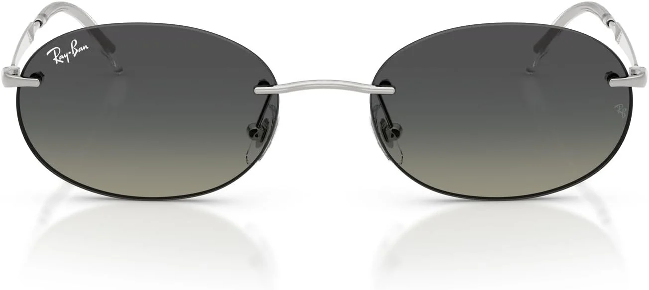 عینک آفتابی بیضی شکل ری-بن مدل RB3767، نقره ای/خاکستری تدریجی، 54 میلی متر
