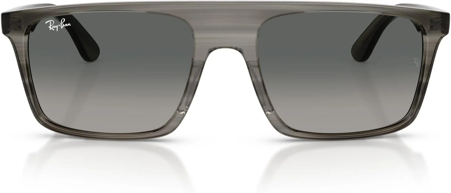 عینک آفتابی مربعی ری-بن مدل RB2222، خاکستری راه راه/خاکستری سایه روشن، 57 میلی متر عینک آفتابی مربعی ری-بن مدل RB2222، خاکستری راه راه/خاکستری سایه روشن، 57 میلی متر