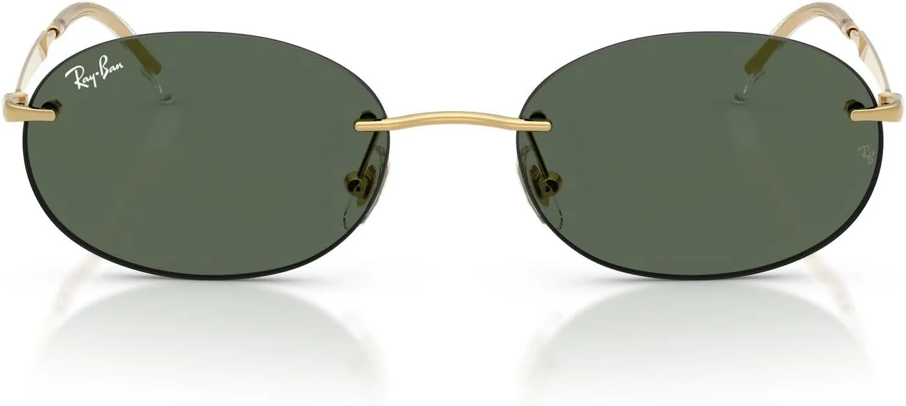 عینک آفتابی بیضی شکل ری-بن مدل RB3767، طلایی/سبز تیره، 54 میلی متر
