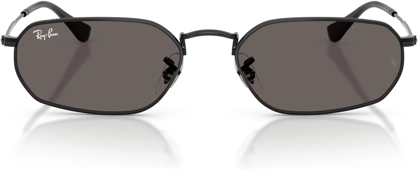 عینک آفتابی بیضی شکل ری-بن مدل RB3947، مشکی/خاکستری تیره، 57 میلی متر