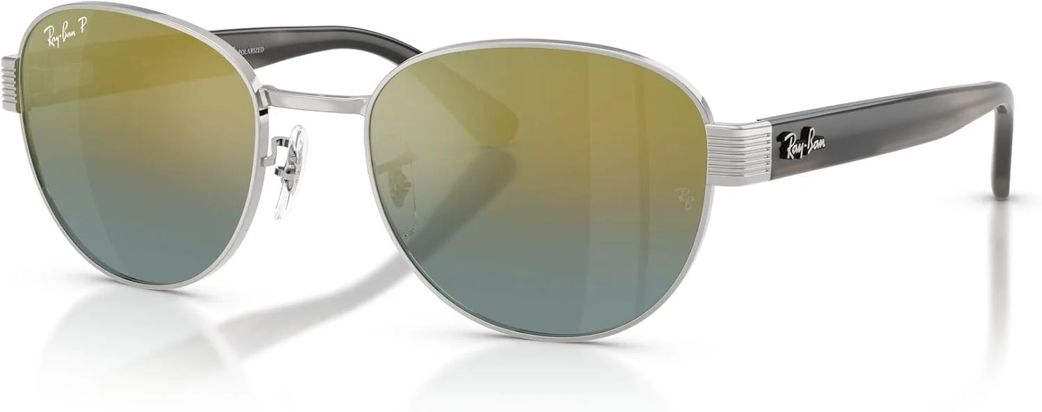 عینک آفتابی مربعی پلاریزه Ray-Ban RB3766CH Chromance، نقره‌ای/طلایی گرادیان، 54 میلی‌متر