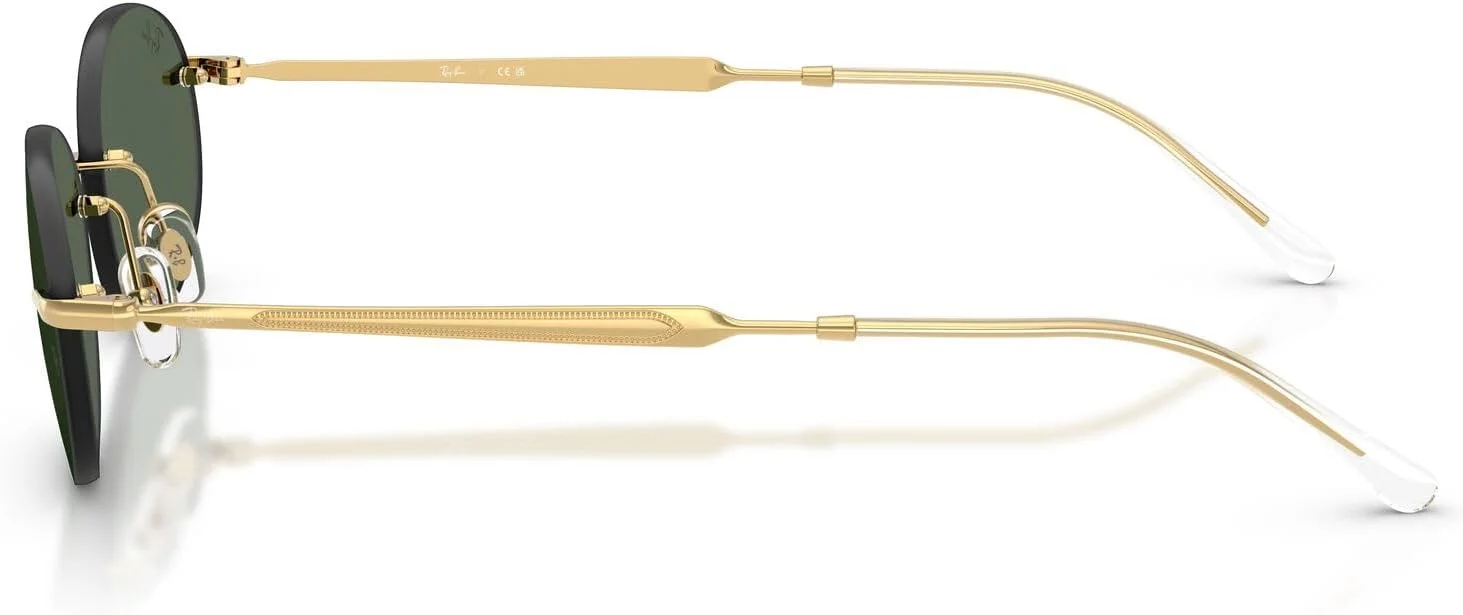 عینک آفتابی بیضی شکل ری-بن مدل RB3767، طلایی/سبز تیره، 54 میلی متر