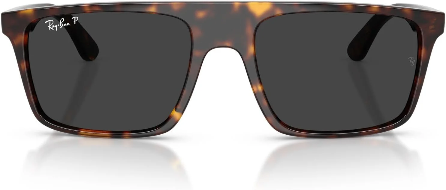 عینک آفتابی مربعی ری-بن مدل RB2222، هاوانا/مشکی پلاریزه، 57 میلی‌متر