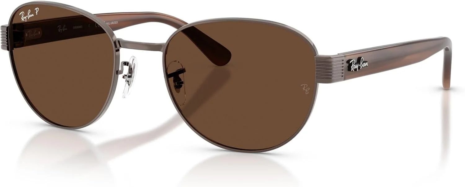 عینک آفتابی مربعی ری-بن مدل RB3766CH Chromance، مسی/قهوه ای پلاریزه، 54 میلی متر