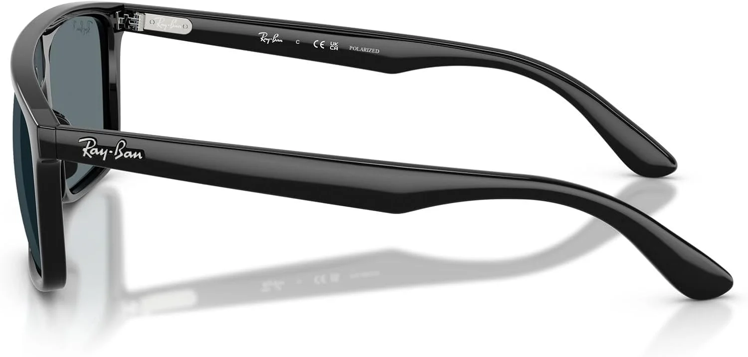 عینک آفتابی مربعی ری-بن مدل RB2222، مشکی/آبی تیره پلاریزه، 55 میلی‌متر