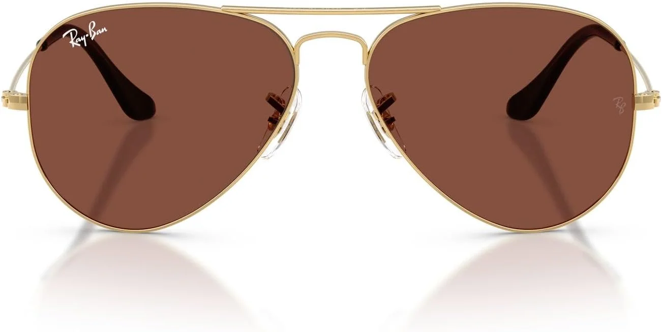 عینک آفتابی خلبانی کلاسیک ری-بن مدل RB3025، طلایی/قرمز، 62 میلی‌متر