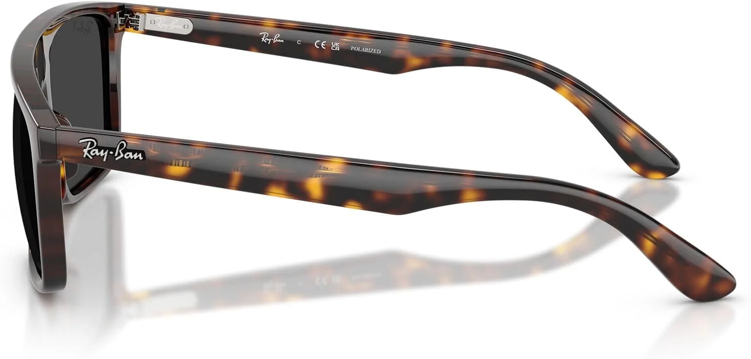 عینک آفتابی مربعی ری-بن مدل RB2222، هاوانا/مشکی پلاریزه، 55 میلی متر
